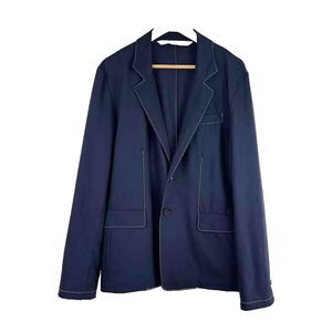 Zara MAN Jacket Studio Collection Poplin Blazer Limited Edition Navy Blue Size L